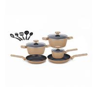 Batteria da Cucina Completa 13 Pezzi in Vari Colori con Mestoli Inclusi