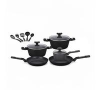 Batteria da Cucina Completa 13 Pezzi in Vari Colori con Mestoli Inclusi