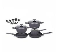 Batteria da Cucina Completa 13 Pezzi in Vari Colori con Mestoli Inclusi