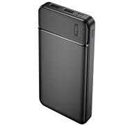 Batteria da Viaggio 10000mAh 2 Uscite USB 2.4A Compatto e Leggero Nero