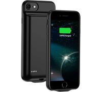 Batteria da viaggio per iPhone 6/6S/7/8/SE (2a e 3a generazione) 4,7", 6800 mAh di autonomia aggiuntiva da 15 W, ricarica rapida, custodia di ricarica portatile esterna ricaricabile (nero, 11,9 cm)