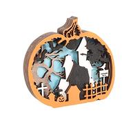 Batteria decorativa Potenza Zucca di Legno Illuminazione a LED Luci per Interni ed Esterni Decorazioni di Halloween Decorazioni di Halloween Zucca di Legno Luci Led Decor Indoor Outdoor Piccolo