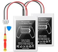 Batteria del Controller per PS5, 2 Pezzi 8880mWh Pacco Batteria ad Alta Capacità, Sostituzione Affidabile Della Batteria Controller PS5, Batteria per di Gioco Prolungate, Batteria PS5 di Sicurezza