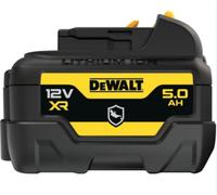 DeWALT Batteria DCB126G-XJ 12 V 5 Ah, agli ioni di litio, batteria di ricambio, 10,8 e 12 Volt, indicatore di capacità
