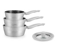 BATTERIA DI 3 PENTOLE Royalty Line con Coperchio Antiaderente Silver Induzione