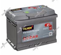 Batteria di avviamento auto Fulmen FA612 12v 60ah 600A 242x175x175mm D21 VARTA