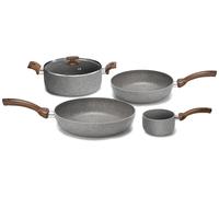 Batteria di Pentole 5 Pezzi in Alluminio Antiaderente Olympia Woody