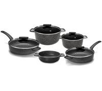 Batteria di Pentole 9 Pezzi in Alluminio Pressofuso Antiaderente Olympia Hard Cook