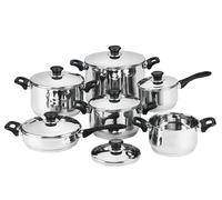 BATTERIA DI PENTOLE BAVARIA 12 PEZZI IN ACCIAIO INOX 18/10 BATTERIA OFFERTA CASA