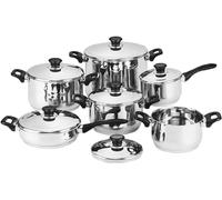 BATTERIA DI PENTOLE BAVARIA 12 PEZZI IN ACCIAIO INOX 18/10 new model
