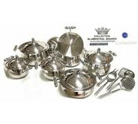 Batteria di pentole Bavaria 18 pezzi Acciaio inox 18/10 moderno new