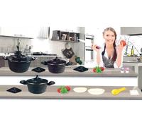 Batteria di Pentole in Alluminio Forgiato ad Induzione Cristian Chef 6 pezzi