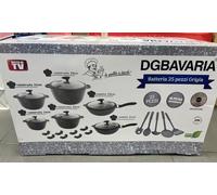 Batteria Di Pentole Più Mestoli Da 25 Pezzi Bavaria In Pietra Antiaderente