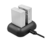 Batteria di ricambio (2 Pack) e caricatore rapido doppio per Canon LP E8 e