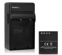 Batteria di ricambio 2040 mAh + caricatore (auto, rete) compatibile con Olympus BLH-1 BLH1 per Olympus OM-D E-M1 Mark II OM-D E-M1X (completamente decodificata, supporta visualizzazione tempo