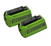 Batteria Di Ricambio 40V 6000mAh Li Ion Compatibile Con GreenWorks G Max Per Tosaerba Senza Filo Soffiatore Decespugliatore Motosega 29462 29472 29282(2PCS)