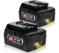 Batteria di ricambio 6,0 Ah / 6000 mAh per batteria Bosch 18 V, 2 batterie compatibili per BAT618 BAT618G BAT609G BAT619 BAT619G BAT610G BAT610 con LED (batteria per attrezzi da 18 V)