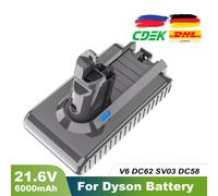 Batteria di ricambio 6000mAh 21.6V per Dyson V6 DC62 DC59 DC58 SV03 SV04 SV09 Animal Motorhead V6 Slim V6 Absolute Vacuum pastella 1PCS 6000mAh