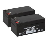 Batteria di ricambio adatta per Alber Scalamobil 2 x 12 V 3,4 Ah 24 V batteria al piombo