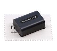 Batteria di ricambio adatta per Sony FDR-AX33, DCR-DVD105E, DVD310E, DCR-HC20E, HC40E, SR30E, SX30E, HDR-CX130E, PJ530E, TD10E, UX19E, XR155E (sostituisce NP-FV50), batteria OTB con panno per la