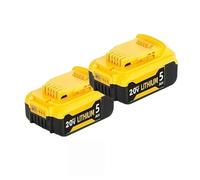 Batteria di ricambio al litio ad alta potenza da 6000 mAh for trapano elettrico e tosaerba DCB203 20V. Compatibile con Dewalt, utensile elettrico DCB206, DCB204.(5000mAh 2PCS)