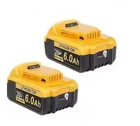 Batteria di ricambio al litio ad alta potenza da 6000 mAh for trapano elettrico e tosaerba DCB203 20V. Compatibile con Dewalt, utensile elettrico DCB206, DCB204.(6000mAh 2PCS)