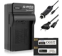 Batteria di ricambio + caricatore (rete, auto) compatibile con Minolta NP-400, BP-21, D-Li50 per Konica Minolta Dimage A1, A2 / Sigma SD1 (Merril) / Pentax K20D e altri
