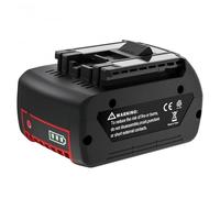 Batteria di Ricambio Compatibile con Bosch 18V Utensili per Trapano Smerigliatrice Tassellatore Alimentazione Stabile Ioni di Litio 18 Volt 6000mAh 6.0Ah Nero Rosso(1 battery)
