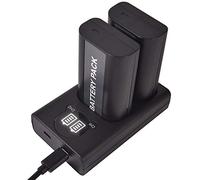 Batteria di ricambio (confezione da 2) e caricatore USB Dual LED Smart compatibile per DMW-BLJ31 DMW-BLJ31e e LUMIX S1, LUMIX S1R