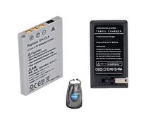 Batteria di ricambio digitale PLUS caricabatteria da viaggio per Nikon ENEL8, Coolpix P1 - Include custodia per accessori per lenti