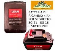BATTERIA DI RICAMBIO LISAM LI-ION 21V 4Ah PER SEGHETTO SG 21 - SG 18 E SKYTRONIC