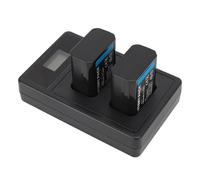 Batteria di Ricambio NP-FW50 da 2 Pezzi e Caricabatterie a Doppio Canale con Display LED Intelligente per Fotocamera ZVE10, ILCE 5000, ILCE 6500, ILCE 7M2, NEX C3, NEX 5T,