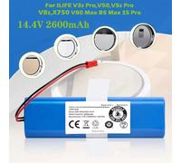 Batteria di ricambio originale agli ioni di litio da 14,4 V 2600 mAh 18650 per batteria aspirapolvere robot ILIFE V3s Pro V50 V5s Pro V8s X750