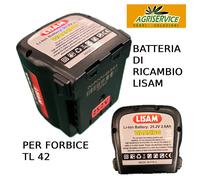 Batteria di ricambio originale LISAM Li-Ion 25.2V 2.6Ah per Forbice TL 42