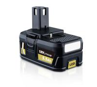 Batteria di ricambio P108 da 18 V, 5,5 Ah, compatibile con Ryobi Power Tool P108, RB18L50, RB18L40, RB18L25, RB18L20, RB18L15, RB18L13, P102, P103, P104 P105. P106 P107