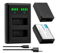 Batteria di ricambio (Pack of 2) and Rapid Dual Charger for Canon LP-E10 and Canon EOS Rebel T3, T5, T6, T7, Kiss X50, Kiss X70, EOS 1100D, EOS 1200D, 1300D 1500D 2000D 3000D 400D