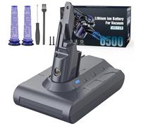 Batteria di ricambio per aspirapolvere Dyson V7, morpilot 6500 mAh, agli ioni di litio, per aspirapolvere Dyson V7 SV11 Animal Fluffy Trigger Motorhead e serie Total con 2 prefiltri