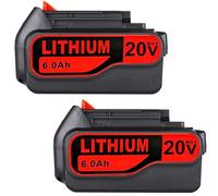 Batteria di ricambio per Black and Decker 20 V, per Power Tools LBXR20 LBXR20-OPE LB20 LBX20 LB2X4020-OPE LBX4020 BL2018, 4.0Ah Li-ion Batteria (5000 mAh, confezione da 2