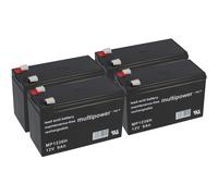 Batteria Di Ricambio Per DELL DL1400RMI2U/ Batteria Di Marca Con VdS 4x 12V 9Ah