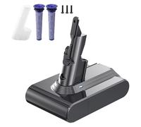 Batteria di Ricambio per Dyson V7 SV11, STANEW Li-ION Batteria di ricambio per Dyson V7 Motorhead Pro, Animal, Trigger, Fluffy, Mattress, Absolute, 2 filtri,Li-ION 21.6v 4600mAh