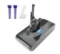 Batteria di Ricambio per Dyson V8 SV10,Batteria Li-ION compatibile con V8 Absolute,Fluffy,Animal SV10, STANEW Batteria di ricambio per Dyson con 2 filtri [Li-ION 21.6v 4500mAh]