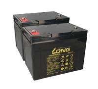 Batteria di Ricambio per Invacare Comet E HD 2x Kung Lungo Al Piombo 12V 80Ah