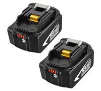 Batteria di ricambio per MAKITA Akku18V 5.5Ah Exemoro 2 x BL1860B BL1860 BL1850B BL1850 BL1840 BL1845 BL1835 BL1830 BL1815 LXT-400 con indicatore (black)