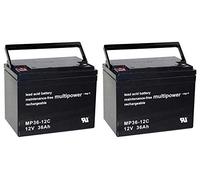 Batteria di ricambio per MOBILIS M53/M54 2X Multipower 12 V - 36 Ah AGM VRLA Akkuman.de Set