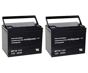 Batteria di ricambio per MOBILIS M53/M54 2X Multipower 12 V - 36 Ah AGM VRLA Akkuman.de Set