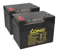 Batteria di ricambio per Sterling S700, Elite XS e Trophy, 2 batterie al piombo Kung Long KPH75-12NE M6, 12 V, 75 Ah, resistente ai cicli