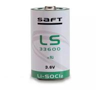Batteria di Ricambio Saft LS33600 3.6V Litio Li-SOCl2 D Cell 17Ah ER34615