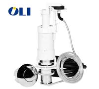 BATTERIA DI SCARICO PER CASSETTA ALTA DELUXE CON PULSANTE - OLIVE