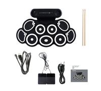 Batteria digitale pieghevole, portatile, per bambini, ragazzo, ragazza, con effetti sonori regolabili in silicone