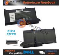 Batteria DJ1J0 PGFX4 per Dell Latitude 7280 7290 7380 7390 7480 7490